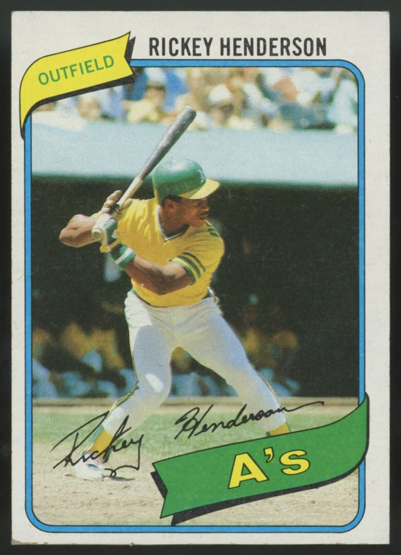 1980 Topps Rickey Henderson RC #482 VG/EX "B"