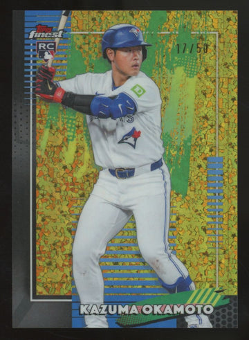 2026 Topps Finest Kazuma Okamoto RC Common Gold Mini-Diamond Refractor /50 #34