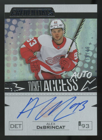 2023-24 Upper Deck Credentials Alex DeBrincat Ticket Access Auto /49 #TAA-AD