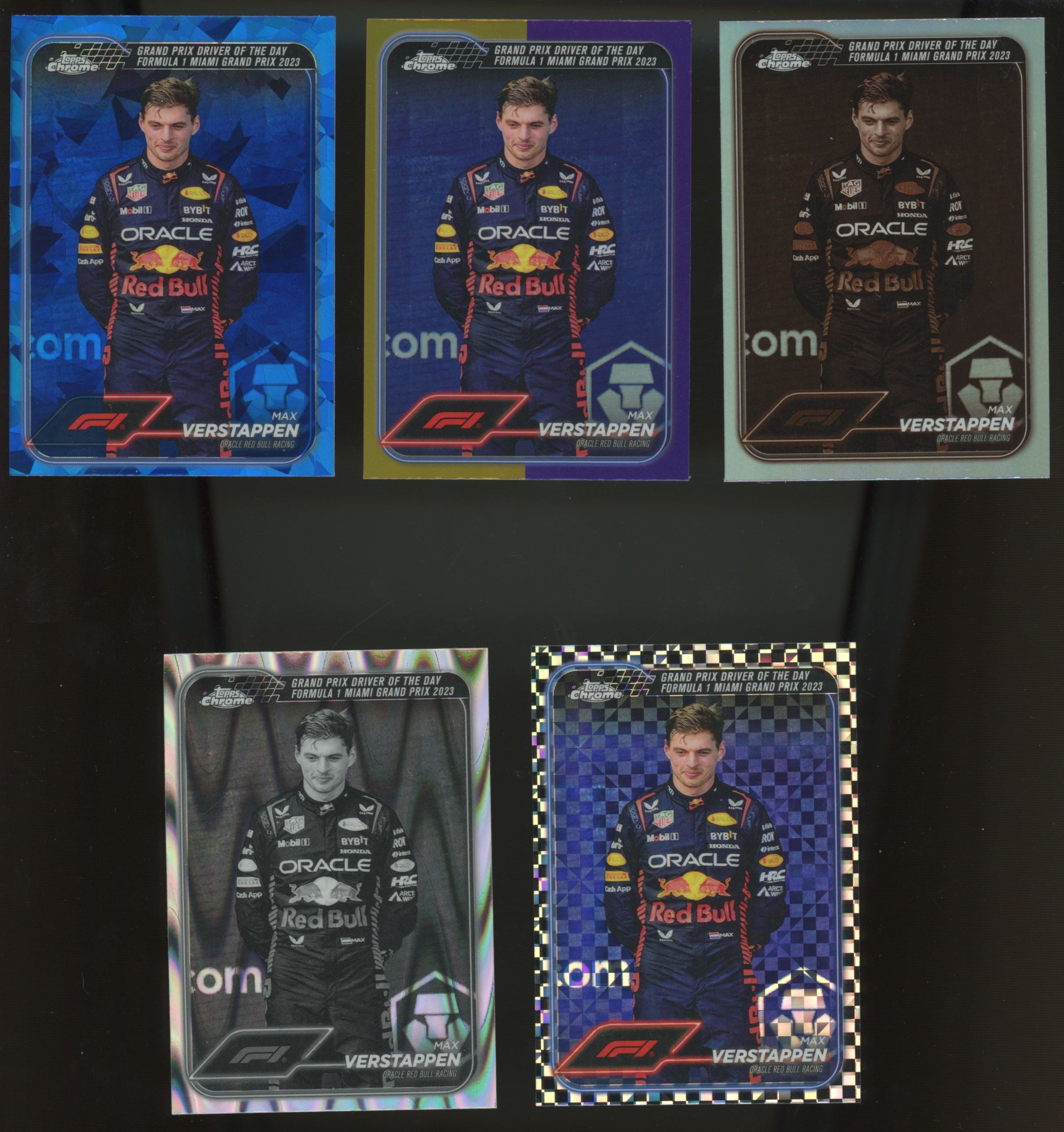 2024 Topps Chrome F1 Max Verstappen Grand Prix #163 Rainbow Lot of 11
