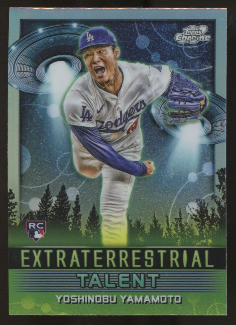 2024 Topps Chrome Cosmic Yoshinobu Yamamato RC Extraterrestrial Talent #ET-24