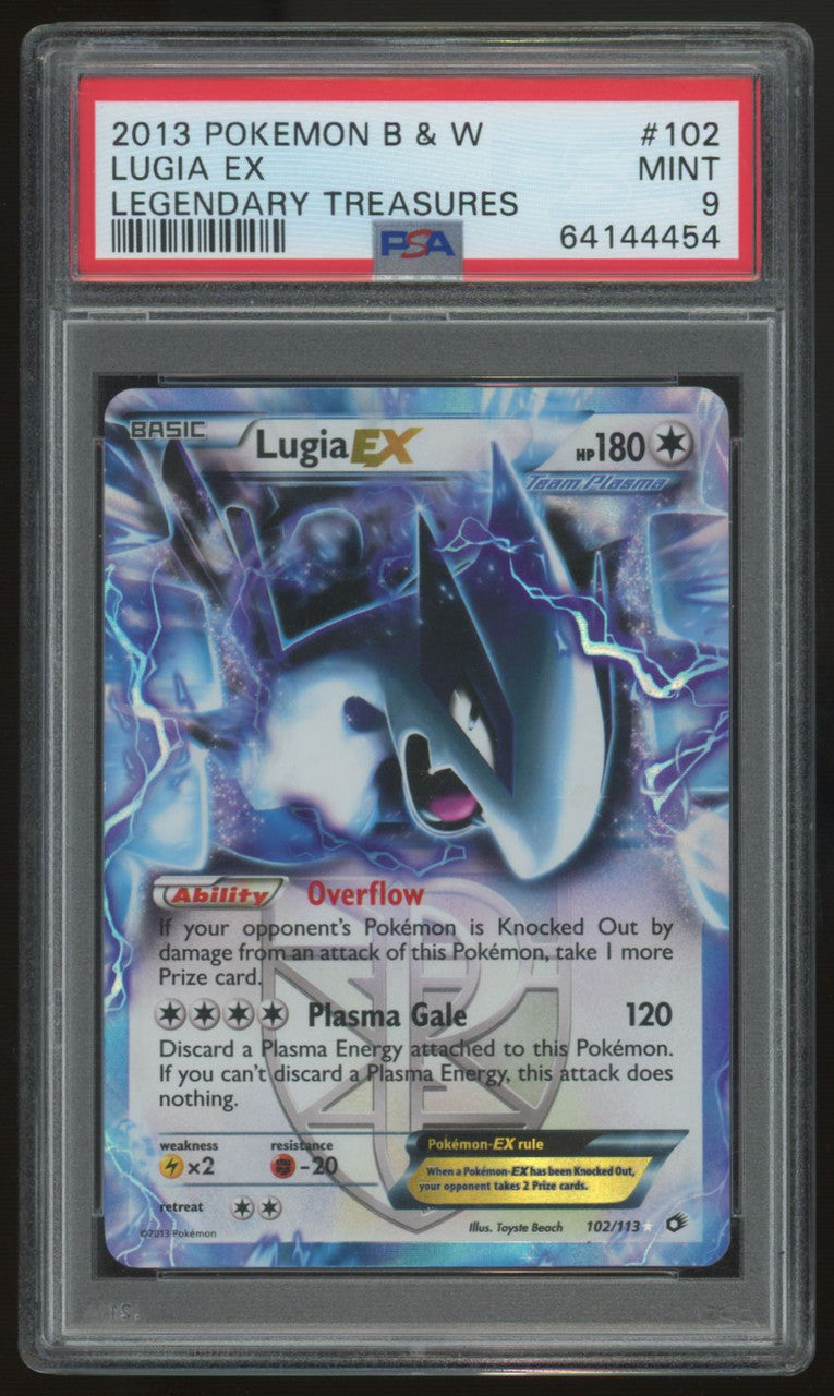 2013 Pokemon Lugia EX Legendary Treasures Holo #102 PSA 9