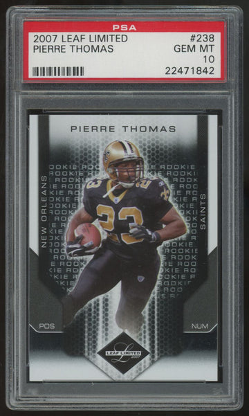 2007 Leaf Limited Pierre Thomas RC /399 #238 PSA 10
