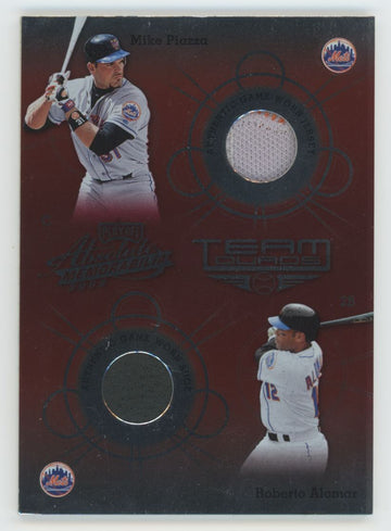 2002 Playoff Absolute Piazza/Alomar/Vaughn/Cedeno Team Quads Patch /100 #TQ-12