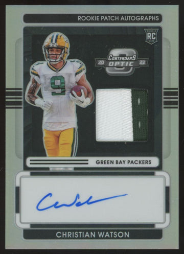 2022 Panini Contenders Optic Christian Watson RC Patch Auto RPA /75 #RPA-CW