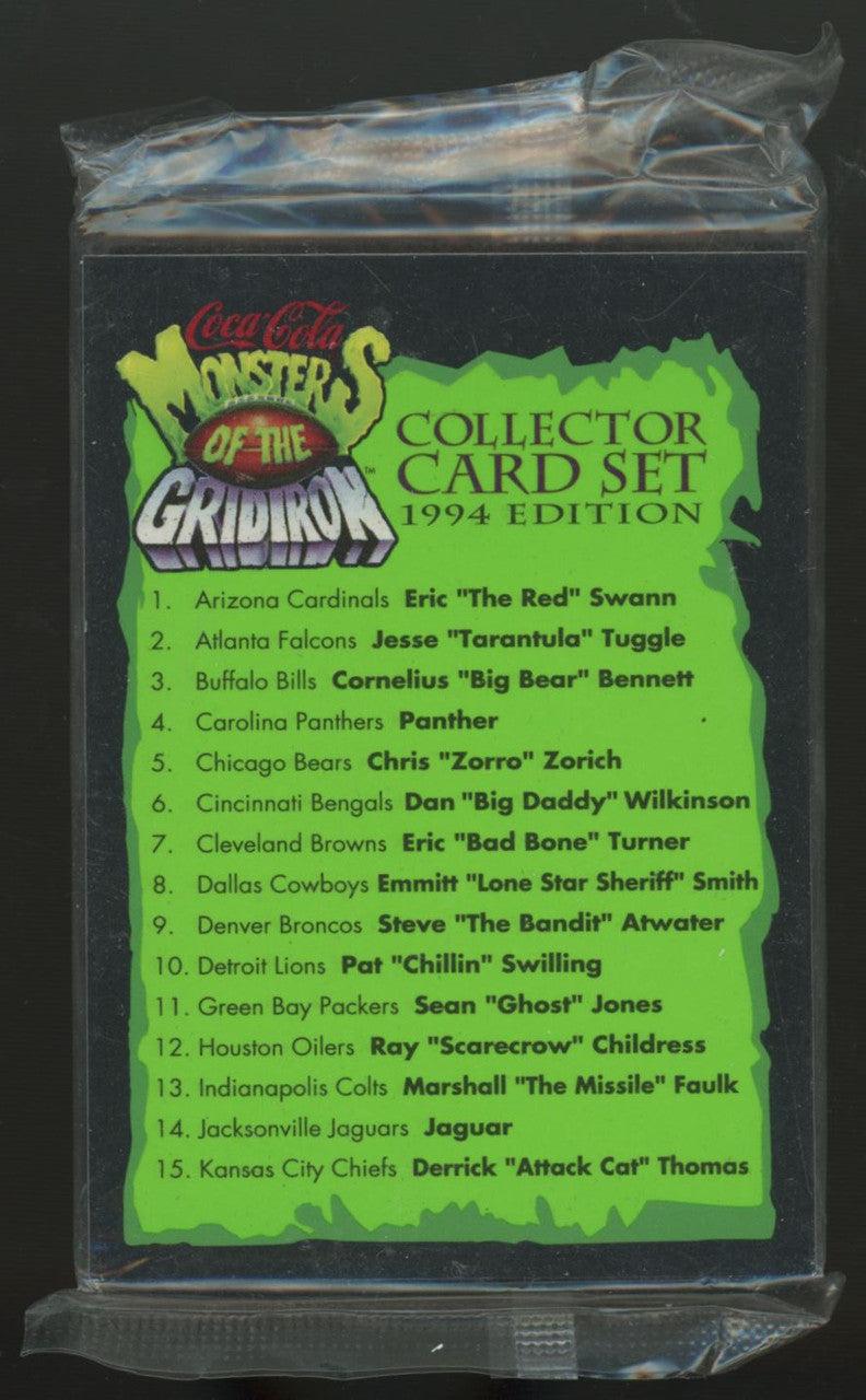 1994 Coca-Cola Monsters of the Gridiron Football Complete Set (31) Sealed