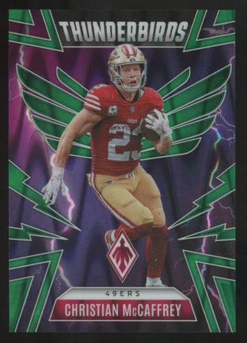 2025 Panini Phoenix Christian McCaffrey Green Seismic Thunderbirds /25 #44
