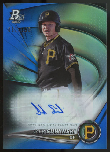 2022 Bowman Platinum Jack Suwinski Auto Blue /150 #TOP-32