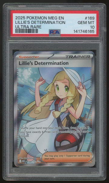 2025 Pokemon Lillie's Determination Mega Evolution Ultra Rare #169 PSA 10