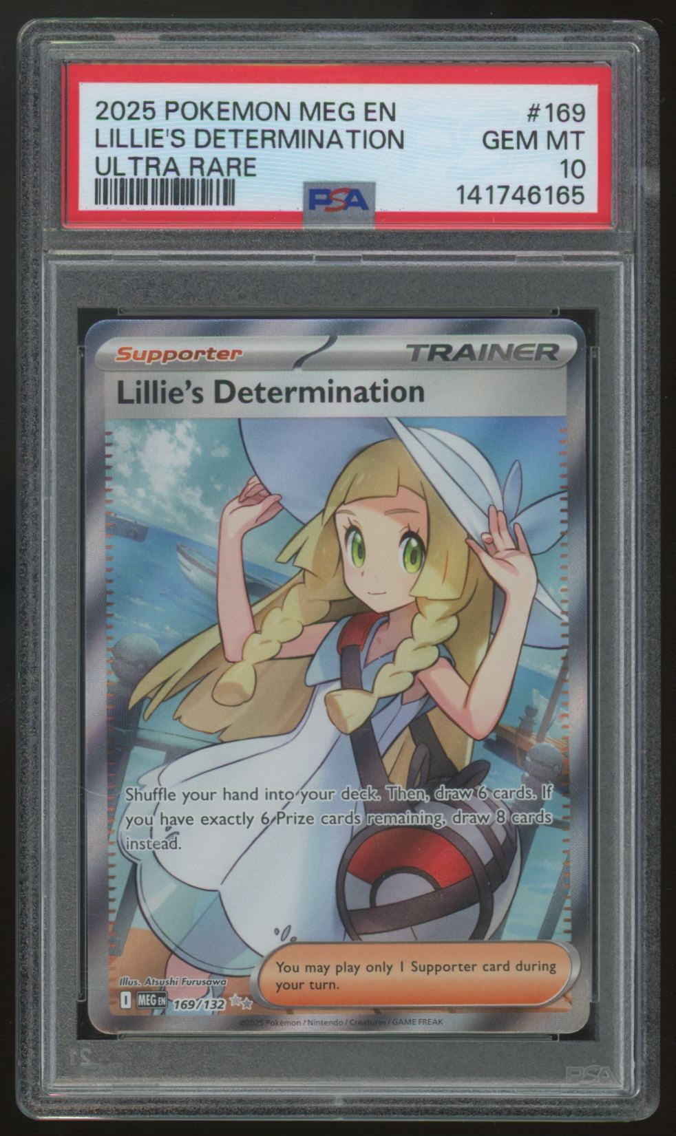 2025 Pokemon Lillie's Determination Mega Evolution Ultra Rare #169 PSA 10