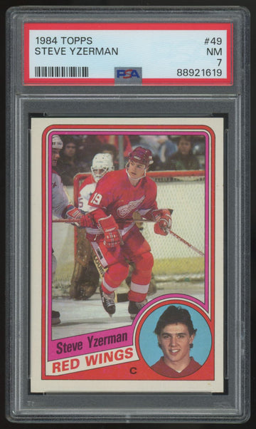 1984-85 Topps Steve Yzerman RC #49 PSA 7