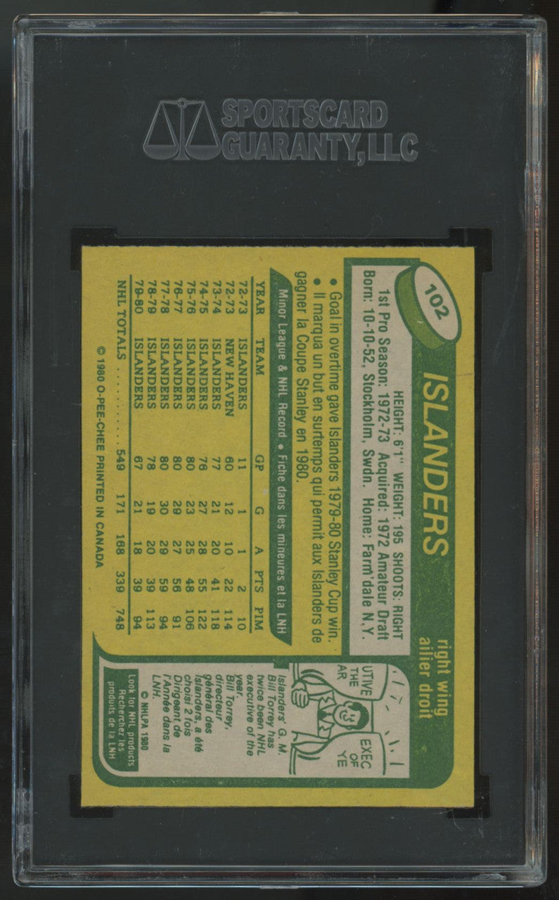 1980-81 O-Pee-Chee Bob Nystrom #102 SGC 9