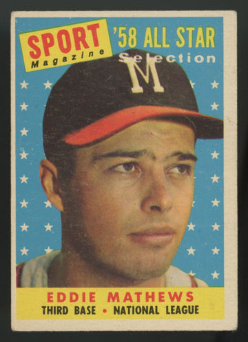 1958 Topps Eddie Mathews All Star #480 VG