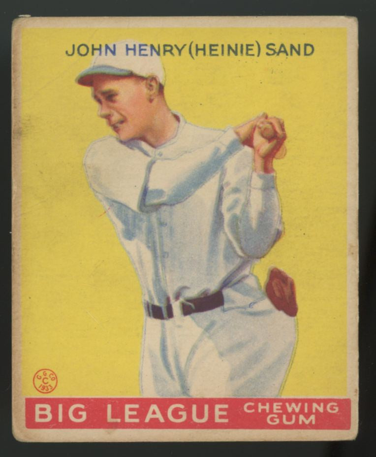 1933 Goudey John Henry "Heinie" Sand #85 G/VG