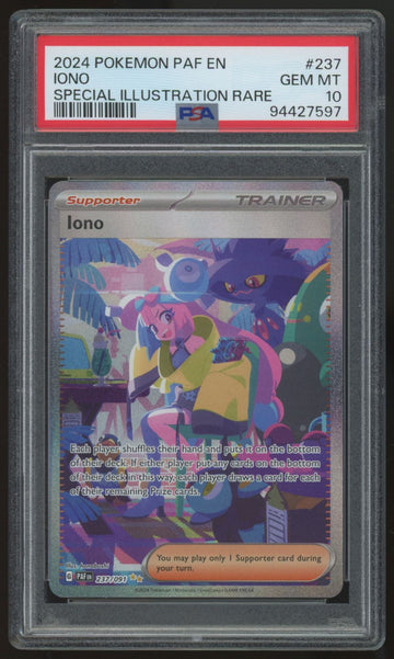 2024 Pokemon Iono Paldean Fates Special Illustration Rare #237 PSA 10