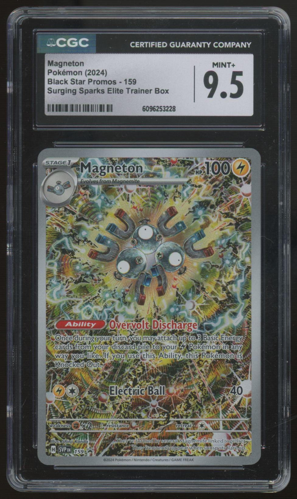2024 Pokemon Magneton Surging Sparks ETB Promo #159 CGC 9.5