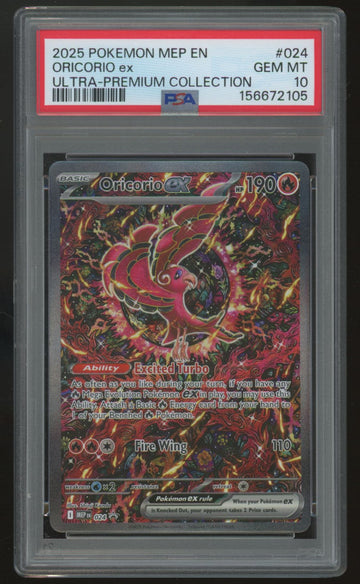2025 Pokemon Oricorio ex Mega Evolution Promo Full Art #24 PSA 10