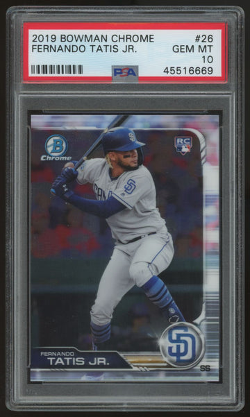 2019 Bowman Chrome Fernando Tatis Jr. RC #26 PSA 10 *669