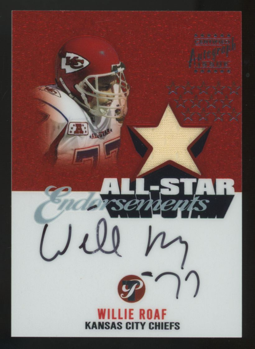 2003 Topps Pristine Willie Roaf All-Star Endorsements Patch Auto #ASE-WR