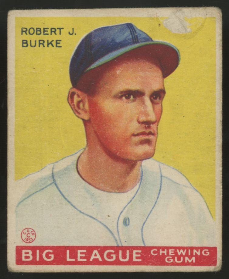 1933 Goudey Robert J. Burke #71 Poor