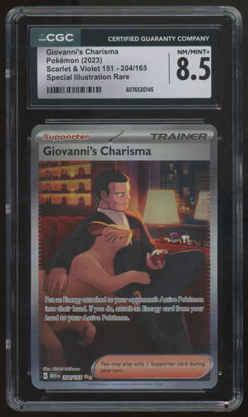 2023 Pokemon Giovanni's Charisma 151 Special Illustration Rare #204 CGC 8.5