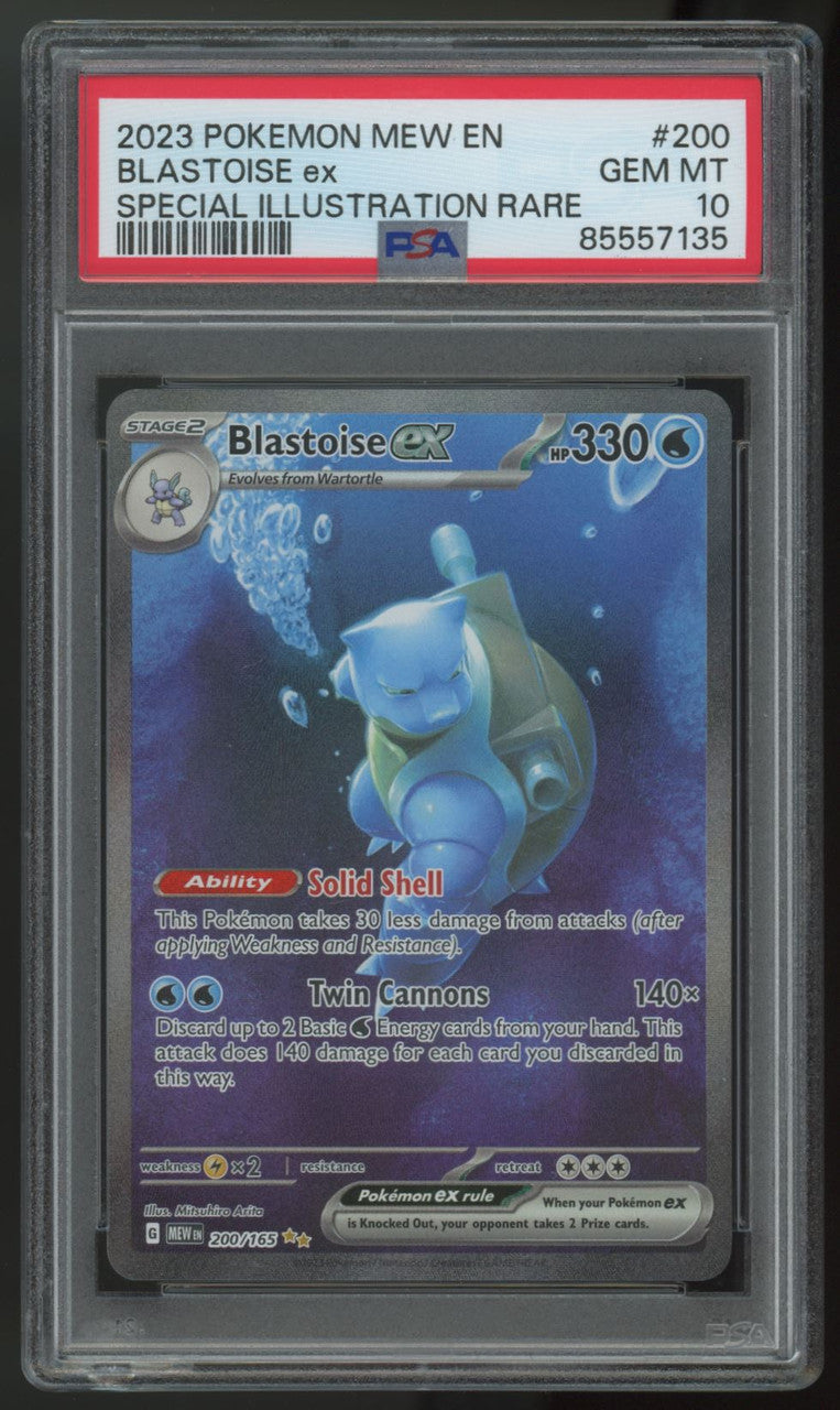 2023 Pokemon Blastoise ex 151 Special Illustration Rare #200/165 PSA 10