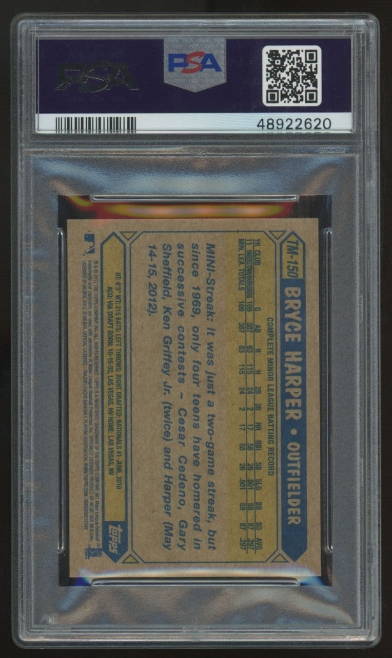 2012 Topps Bryce Harper RC 1987 Mini Future Stars #TM-150 PSA 9