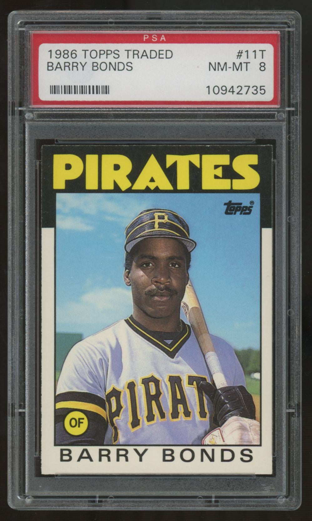 1986 Topps Traded Barry Bonds RC #11T PSA 8 *735