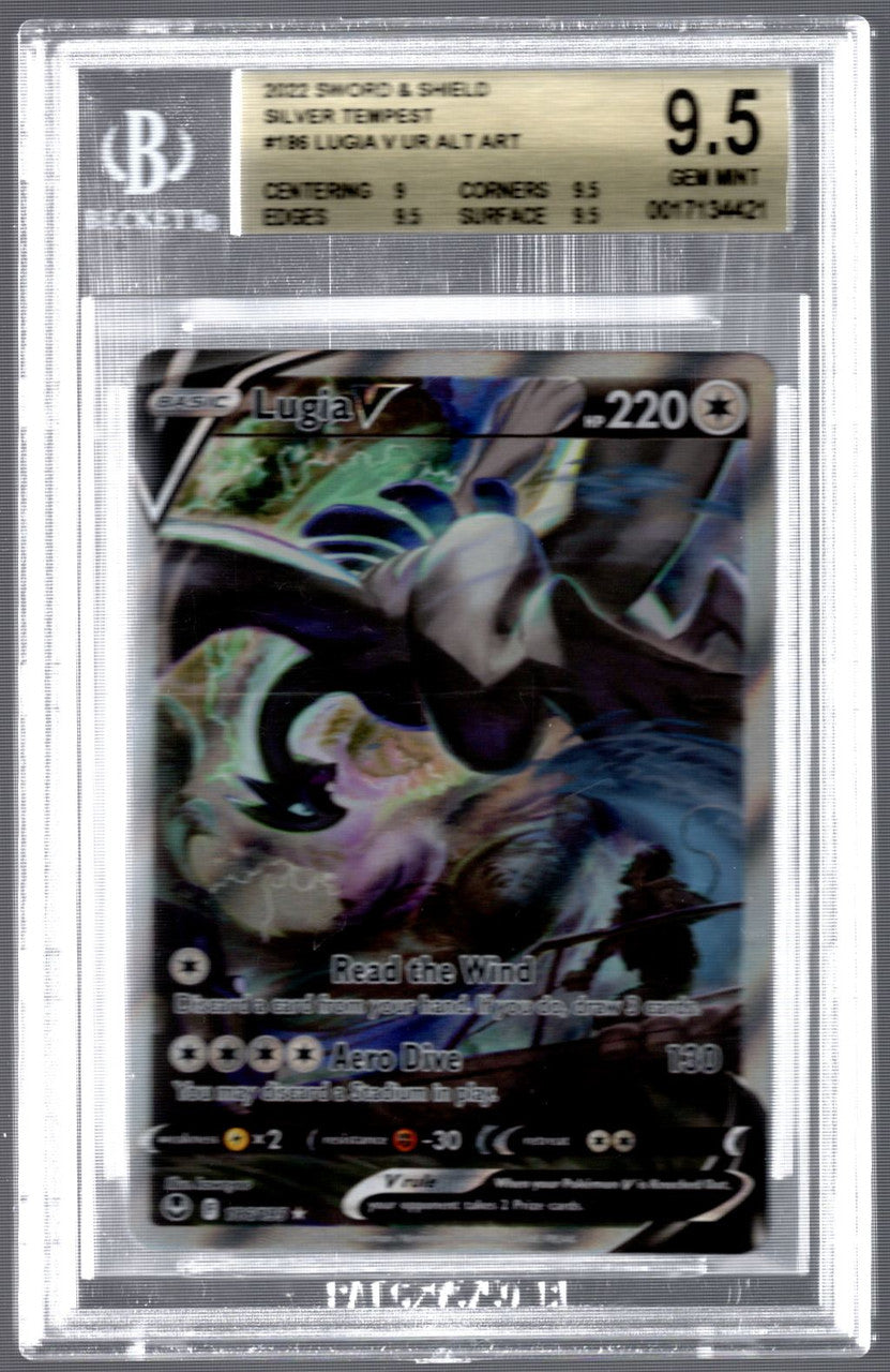 2022 Pokemon Lugia V Silver Tempest Alt Art #186 BGS 9.5