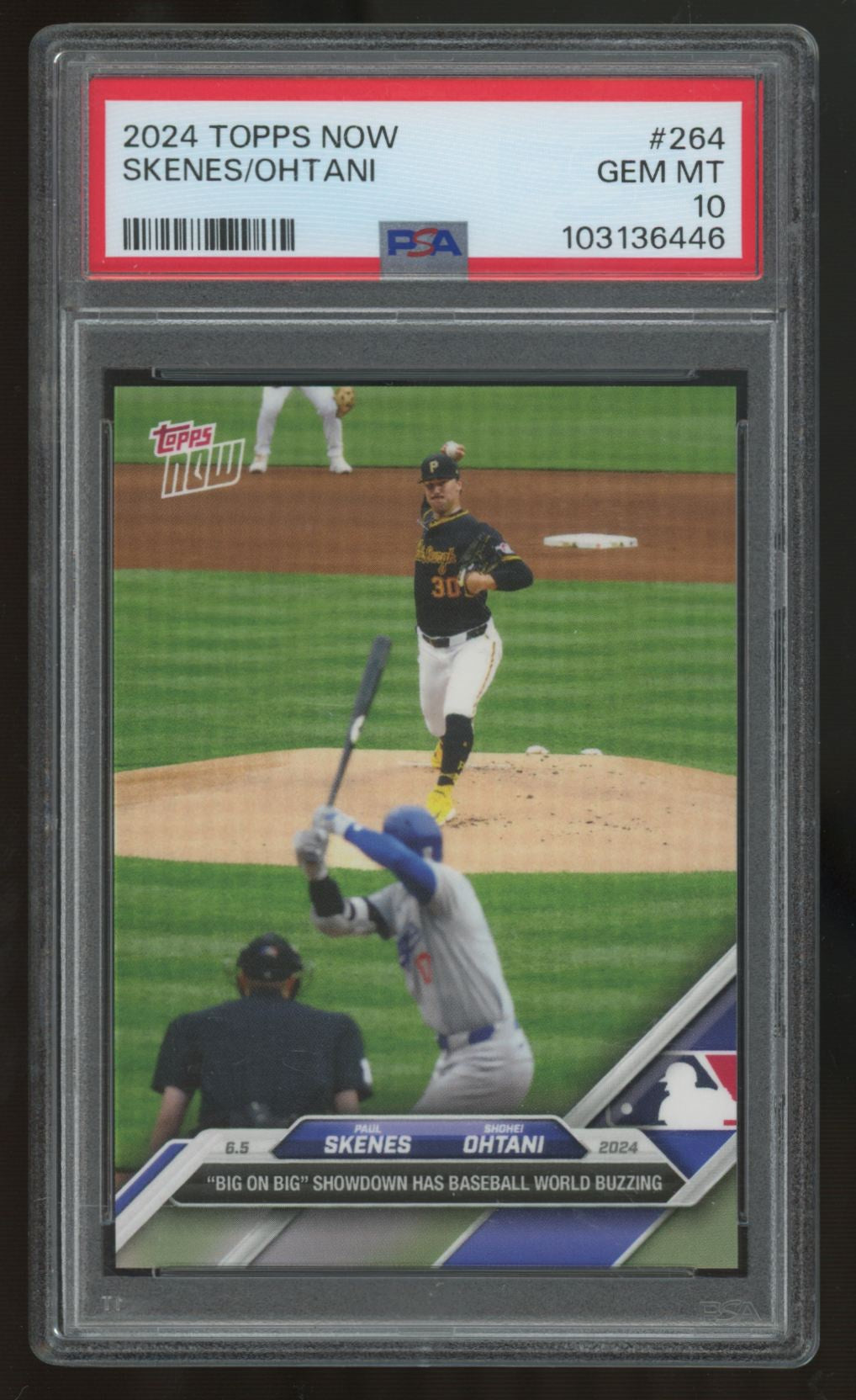 2024 Topps Now Paul Skenes/Shohei Ohtani #264 PSA 10