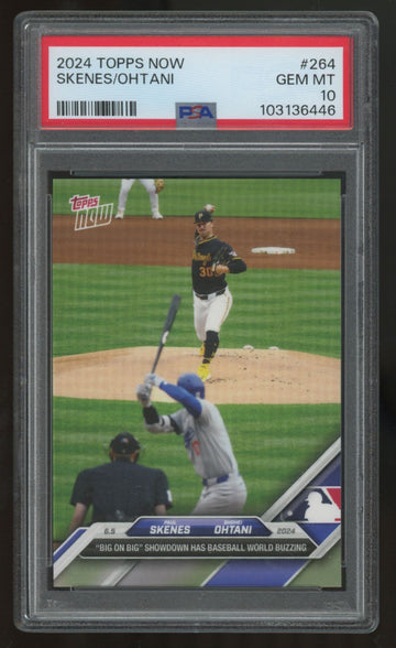 2024 Topps Now Paul Skenes/Shohei Ohtani #264 PSA 10