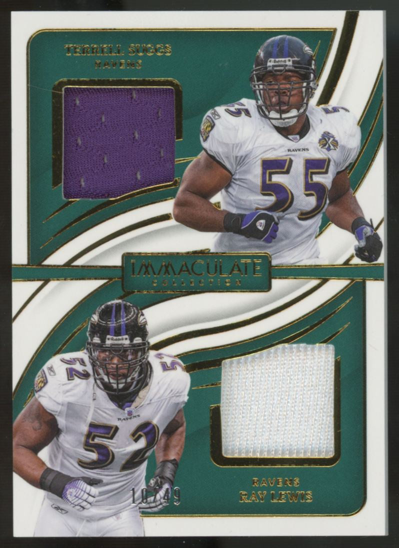 2024 Panini Immaculate Terrell Suggs Ray Lewis Dual Jerseys Patch /49 #IDJ-BAL