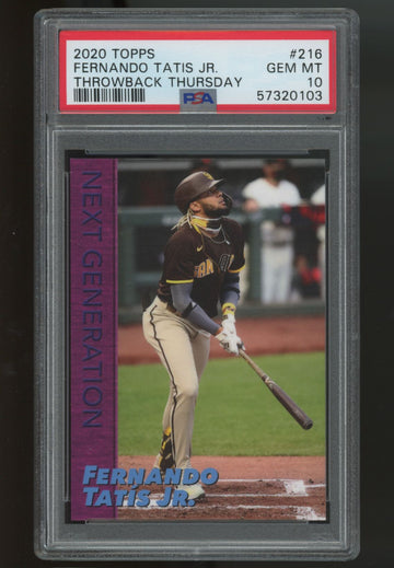 2020 Topps Fernando Tatis Jr. Next Generation Throwback Thursday #216 PSA 10