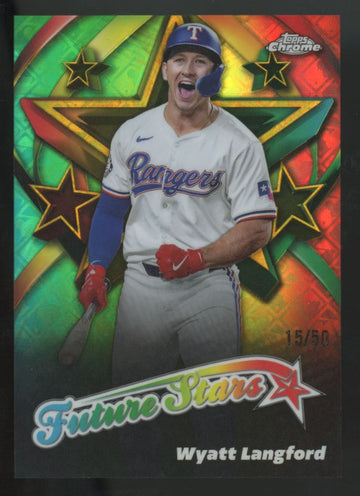 2025 Topps Chrome Logofractor Wyatt Langford RC Future Stars Gold /50 #FS-13