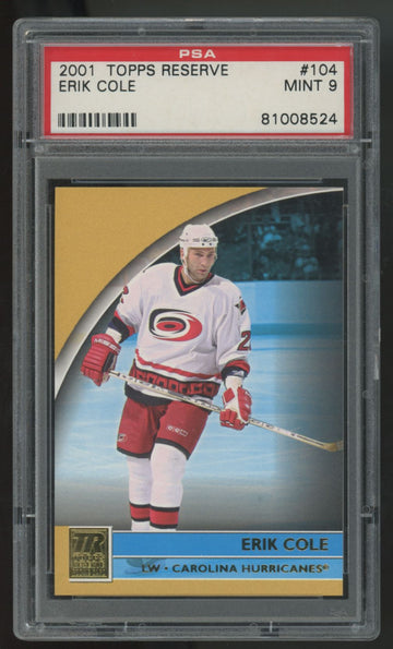 2001-02 Topps Reserve Erik Cole RC /1599 #104 PSA 9