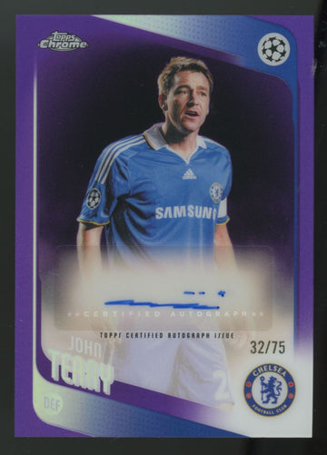2025-26 Topps Chrome UEFA Club John Terry Purple Legend Auto /75 #CLA-JT