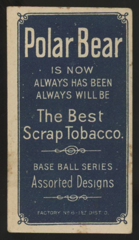 1911 T206 Fred Payne Polar Bear Back VG