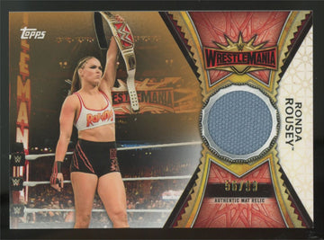 2020 Topps WWE Road To Wrestlemania Ronda Rousey Bronze Mat Relic /99 #MR-RS