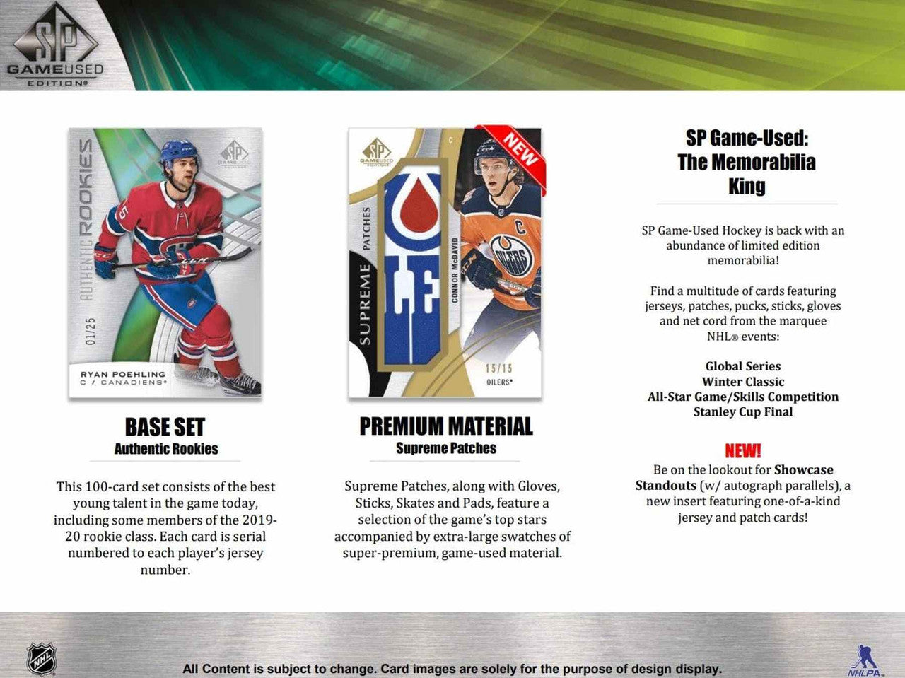 2019/20 Upper Deck SP Game Used Hockey Hobby Box