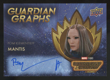 2024 UD Guardians Of The Galaxy Pom Klementieff/Mantis Guardian Graphs Auto