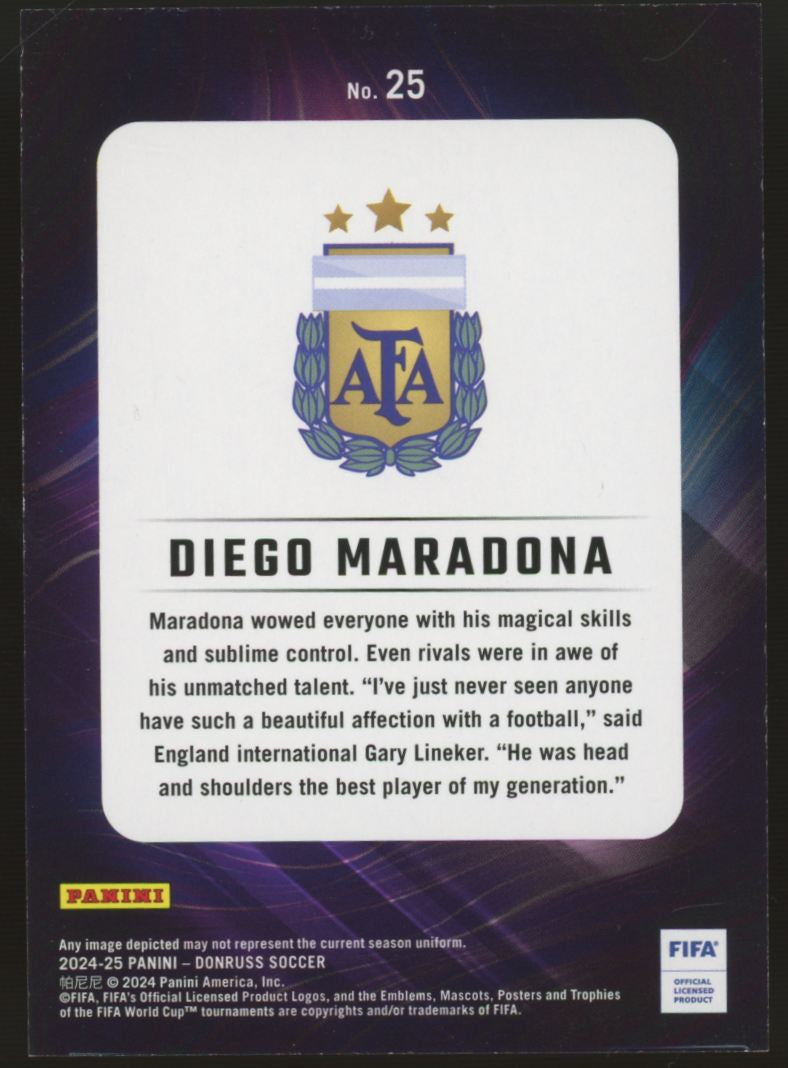 2024/25 Donruss Soccer Diego Maradona Night Moves SSP #25