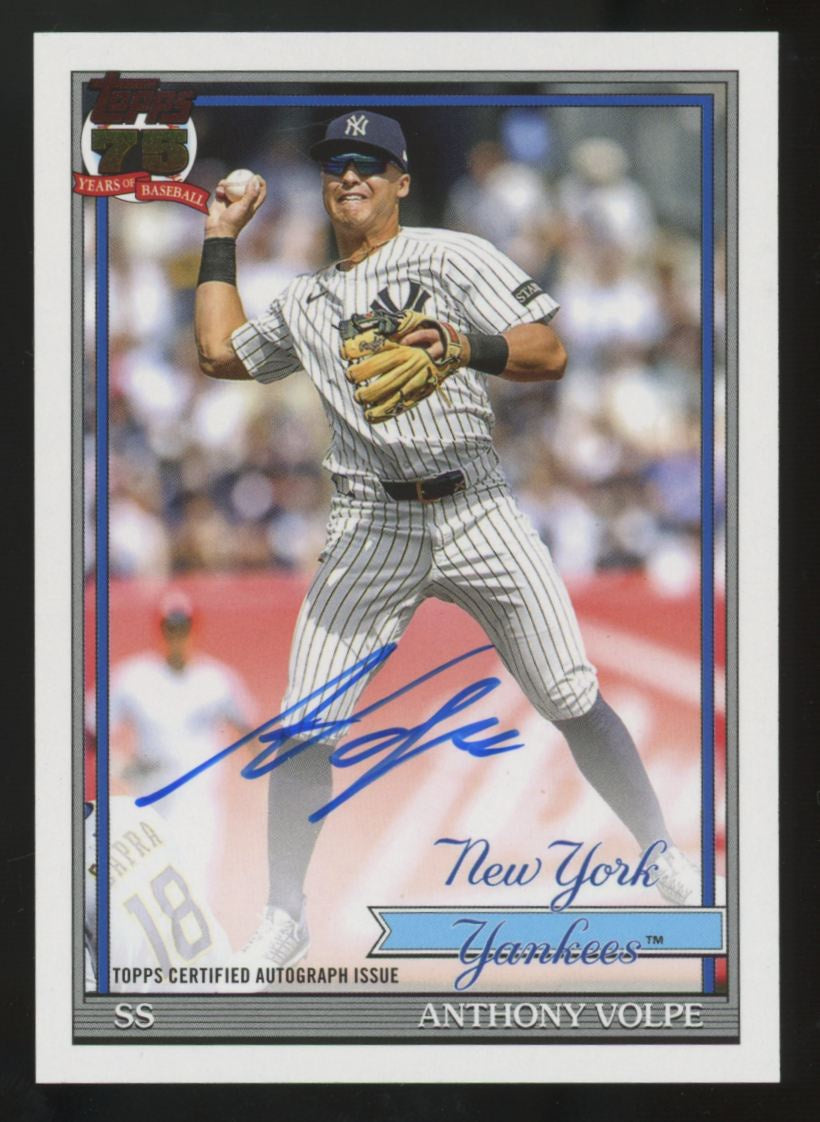 2026 Topps Series One Anthony Volpe 1991 Auto #91A-AV