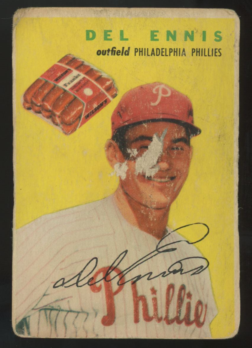 1954 Wilson Franks Del Ennis Poor