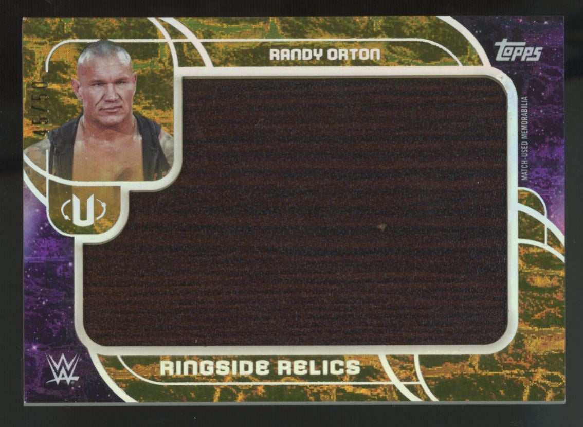 2025 Topps WWE Universe Randy Orton Gold Stone Ringside Relics /50 #RSR-RKO
