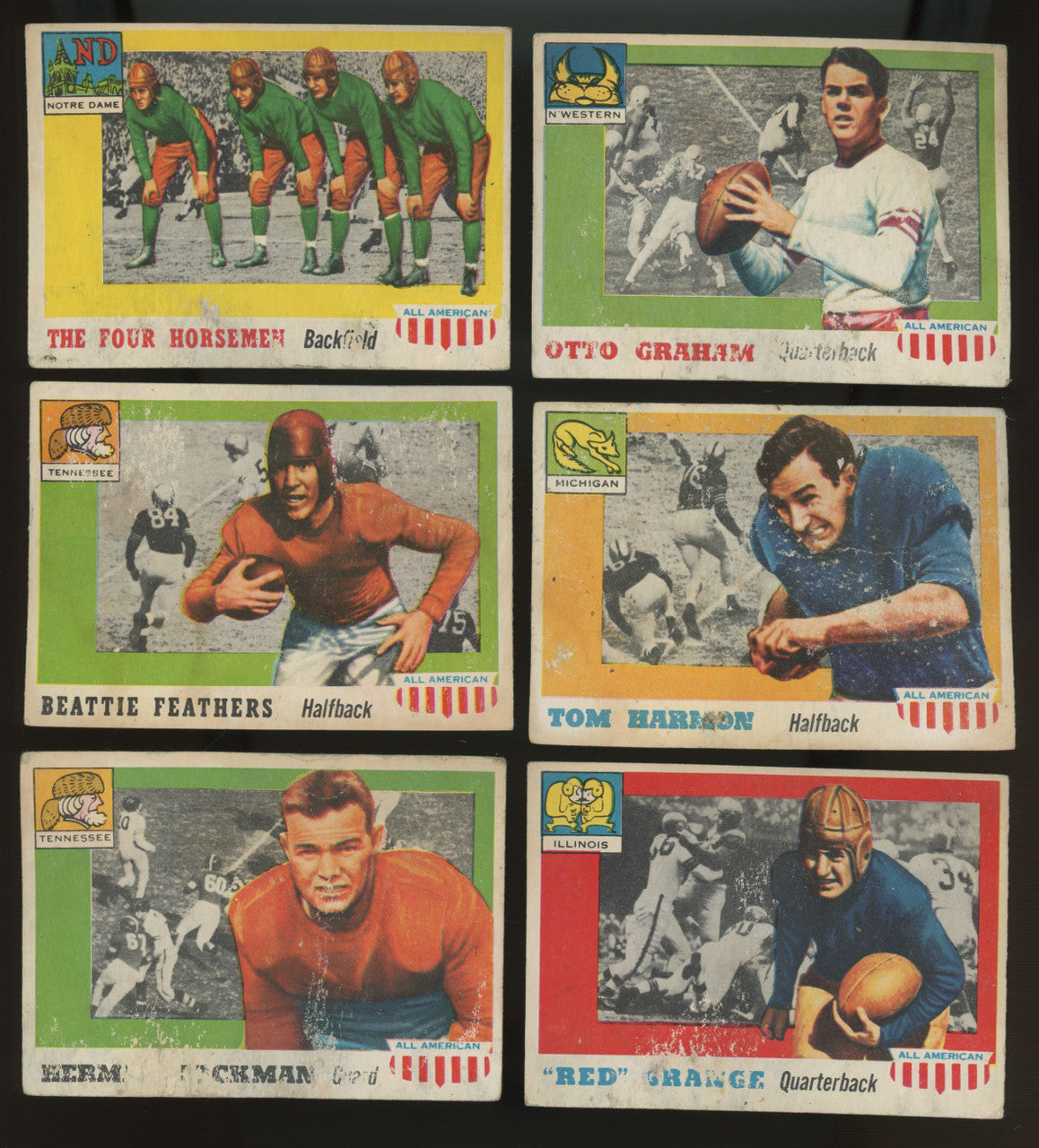 1955 Topps All American Near Complete Set (74/100) Poor Horsemen Grange Graham