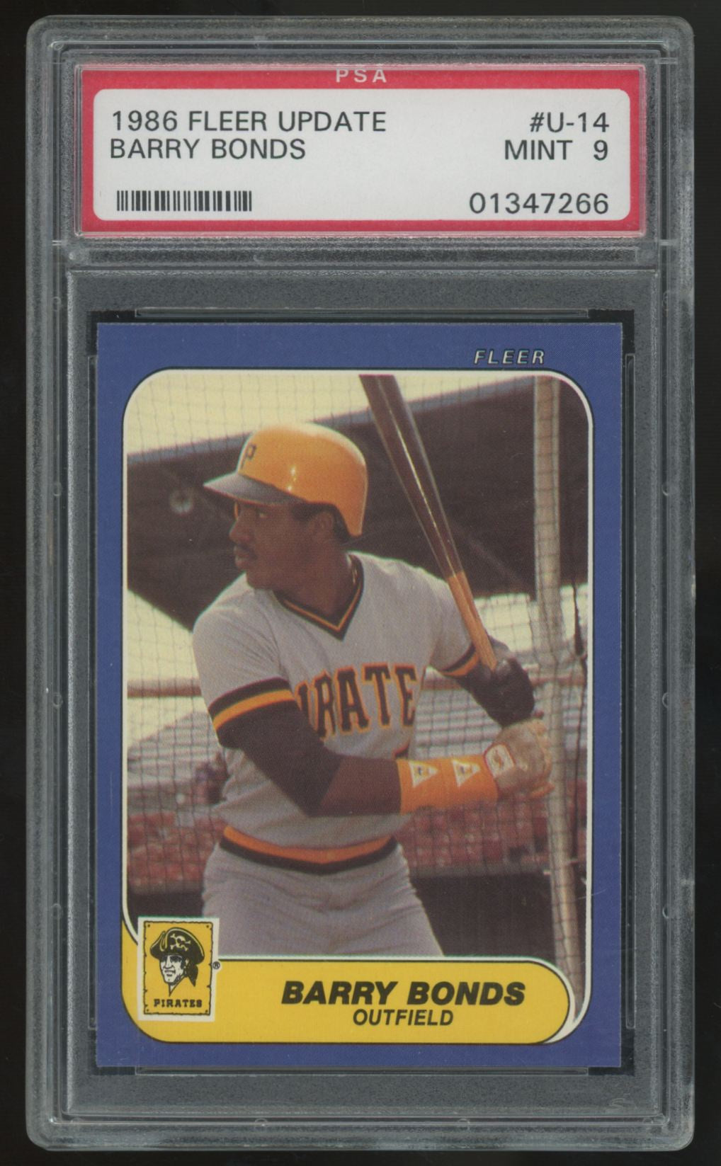 1986 Fleer Update Barry Bonds RC #U-14 PSA 9 *266
