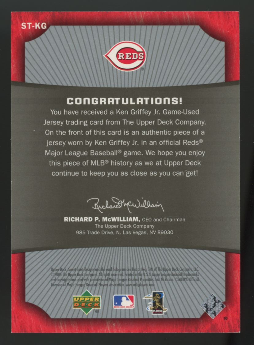 2005 Upper Deck Sweet Spot Ken Griffey Jr. Sweet Threads Patch #ST-KG