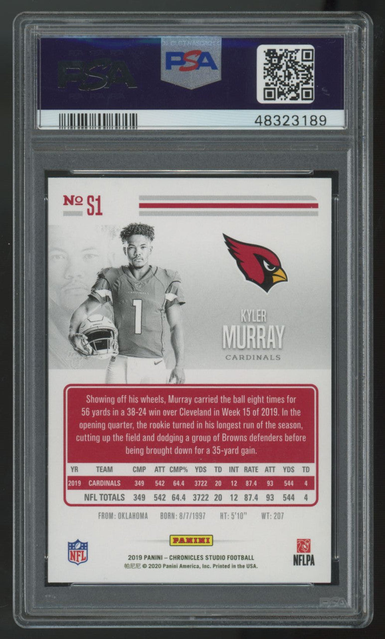 2019 Panini Chronicles Studio Kyler Murray RC #S1 PSA 10 *189