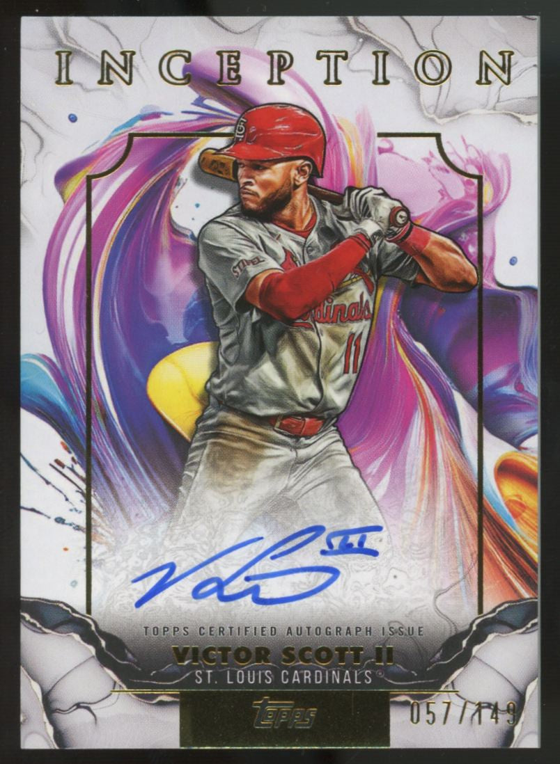 2025 Topps Inception Victor Scott II Rookies & Emerging Stars Auto /149 #RESA-VS