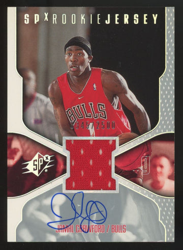 2000-01 Upper Deck SPx Jamal Crawford RC Patch Auto RPA /2500 #123 "A"